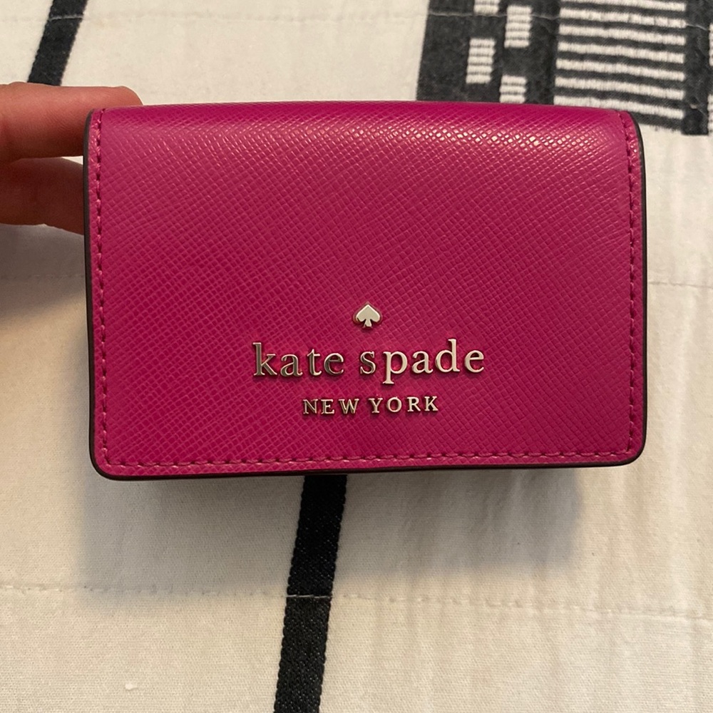 Kate Spade Staci Micro Tri Fold Wallet Color: Pink Multi
